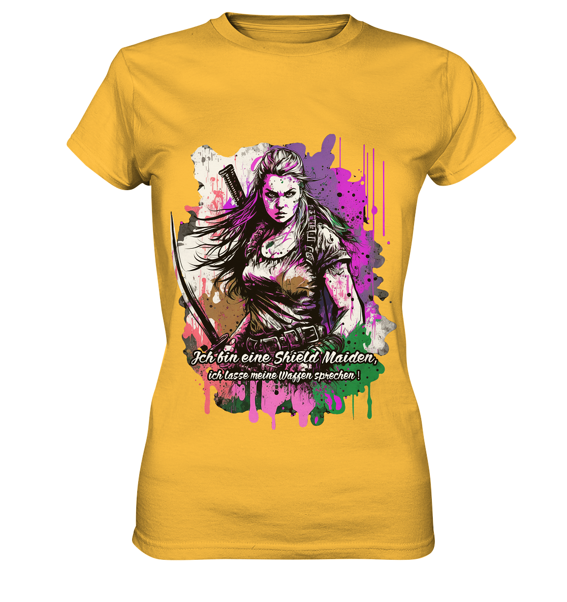 Shield Maiden Ich Lasse Meine Waffen Sprechen - Ladies Premium Shirt