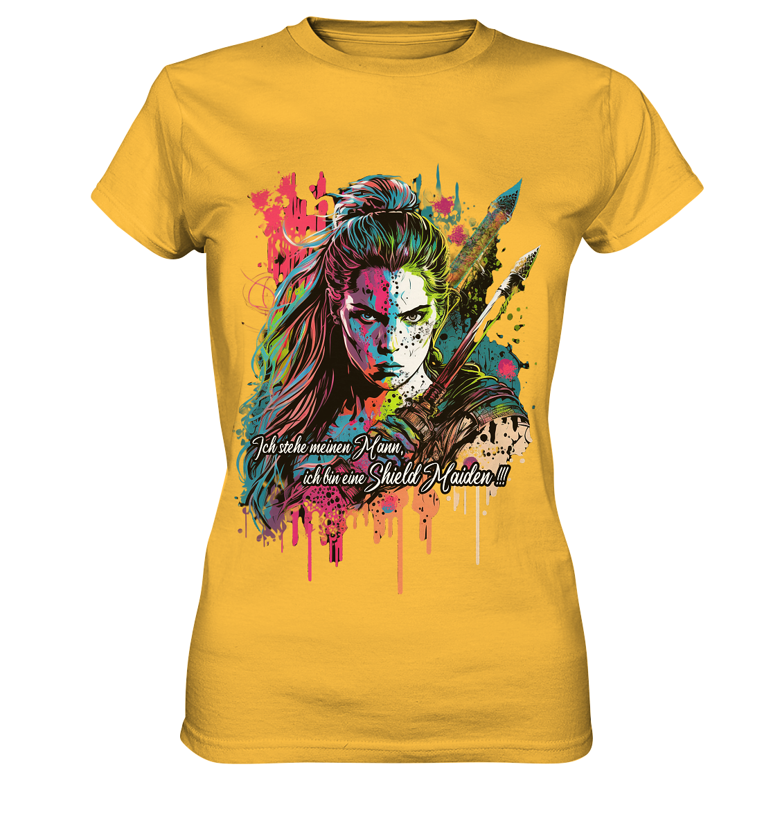 Shield Maiden Ich Stehe Meinen Mann - Ladies Premium Shirt