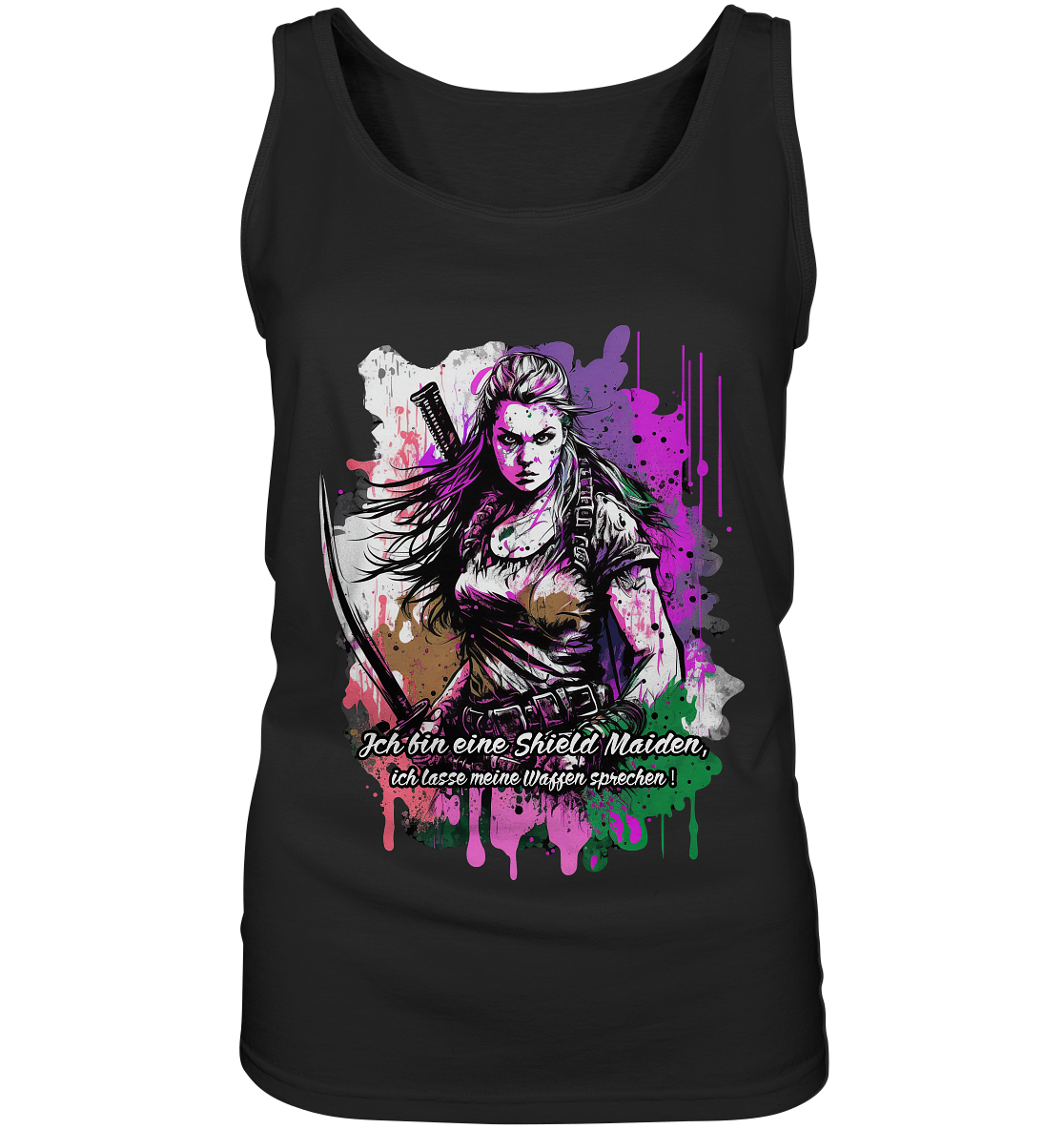 Shield Maiden Ich Lasse Meine Waffen Sprechen - Ladies Tank-Top