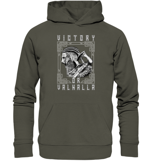 Wikinger Victory or Valhalla  - Organic Basic Hoodie