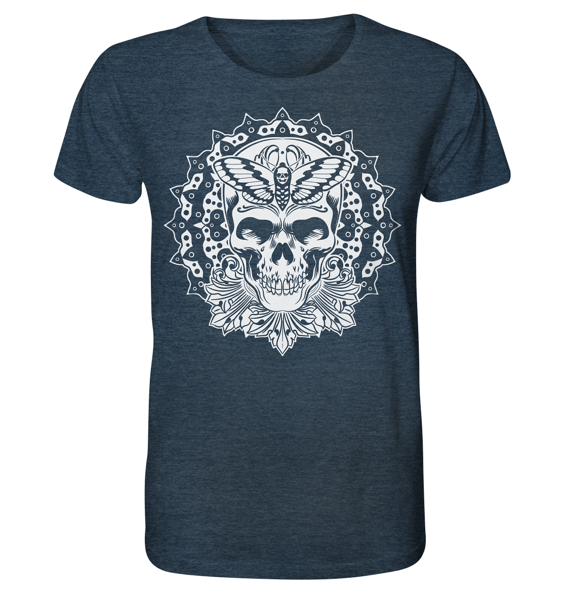 Skull Schädel - Organic Shirt (meliert)