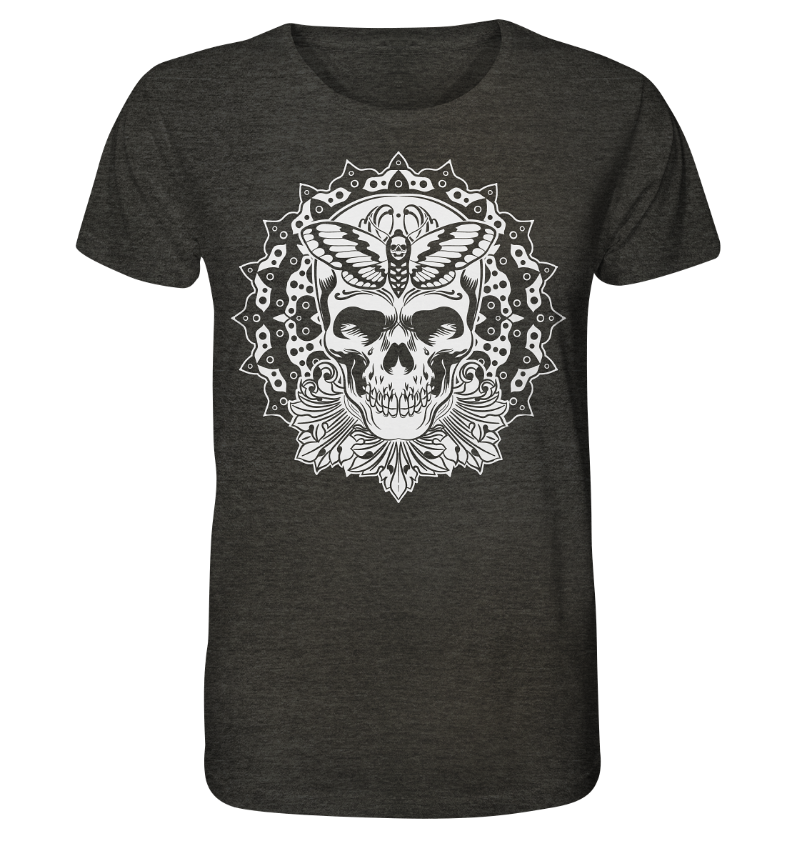 Skull Schädel - Organic Shirt (meliert)