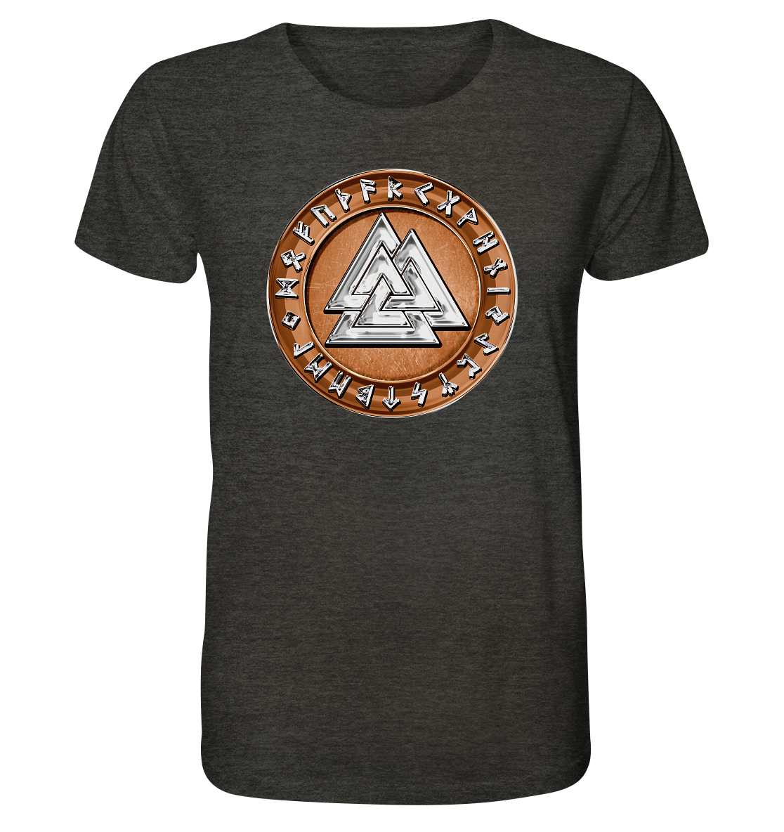 Wikinger Valknut - Organic Shirt (meliert)