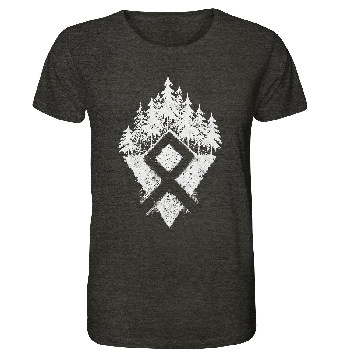 Wikinger Rune - Organic Shirt (meliert)