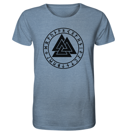 Wikinger Valknut - Organic Shirt (meliert)