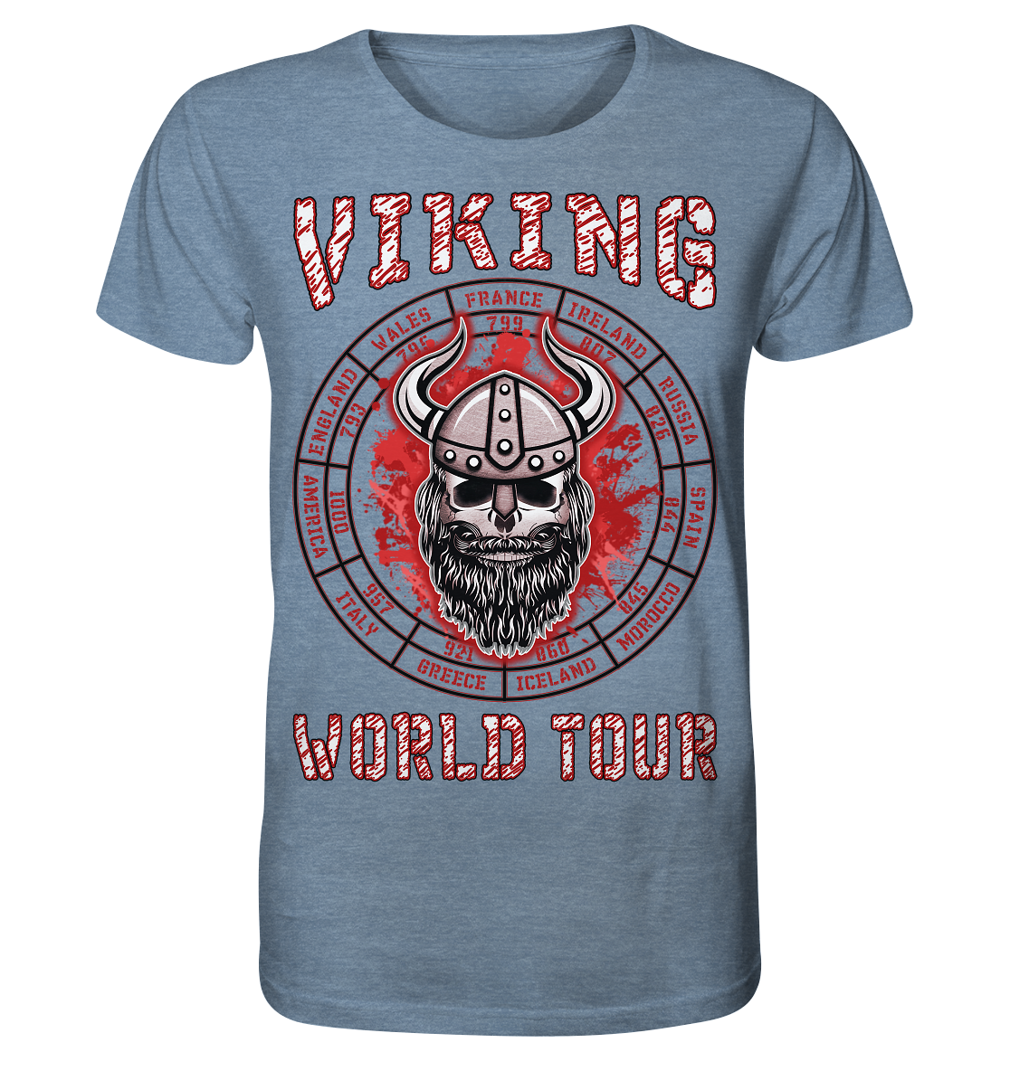 Wikinger-Welttournee - Organic Shirt (meliert)