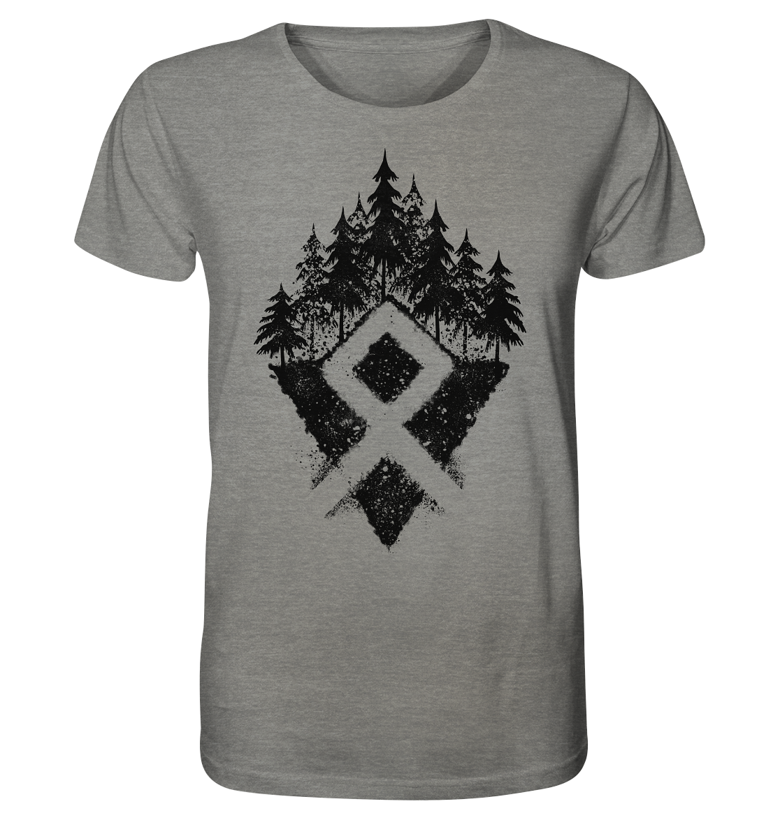 Wikinger Rune - Organic Shirt (meliert)