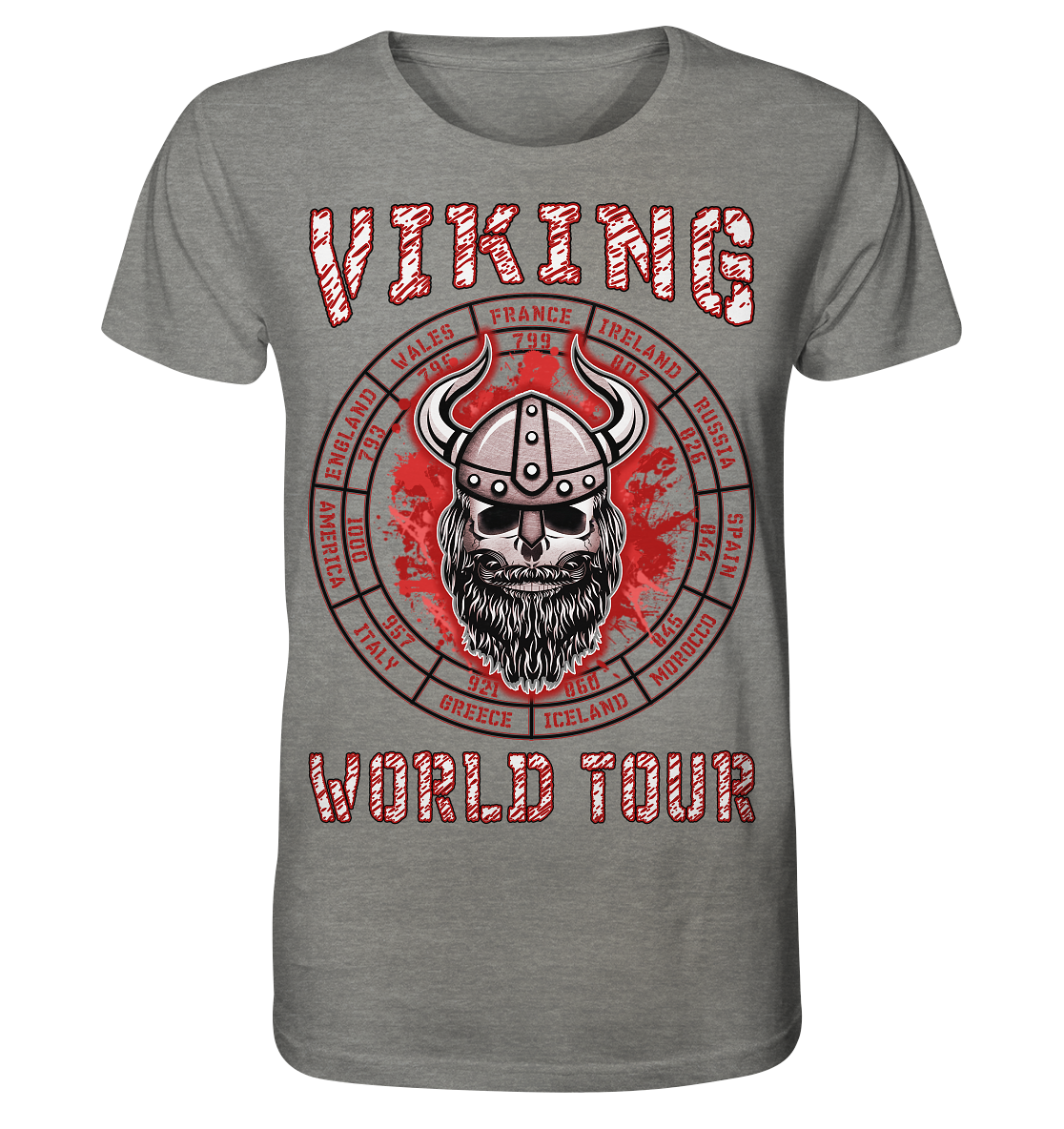 Wikinger-Welttournee - Organic Shirt (meliert)