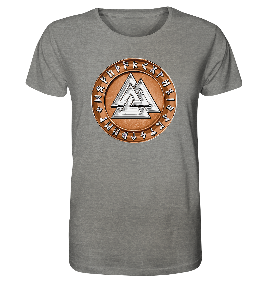 Wikinger Valknut - Organic Shirt (meliert)