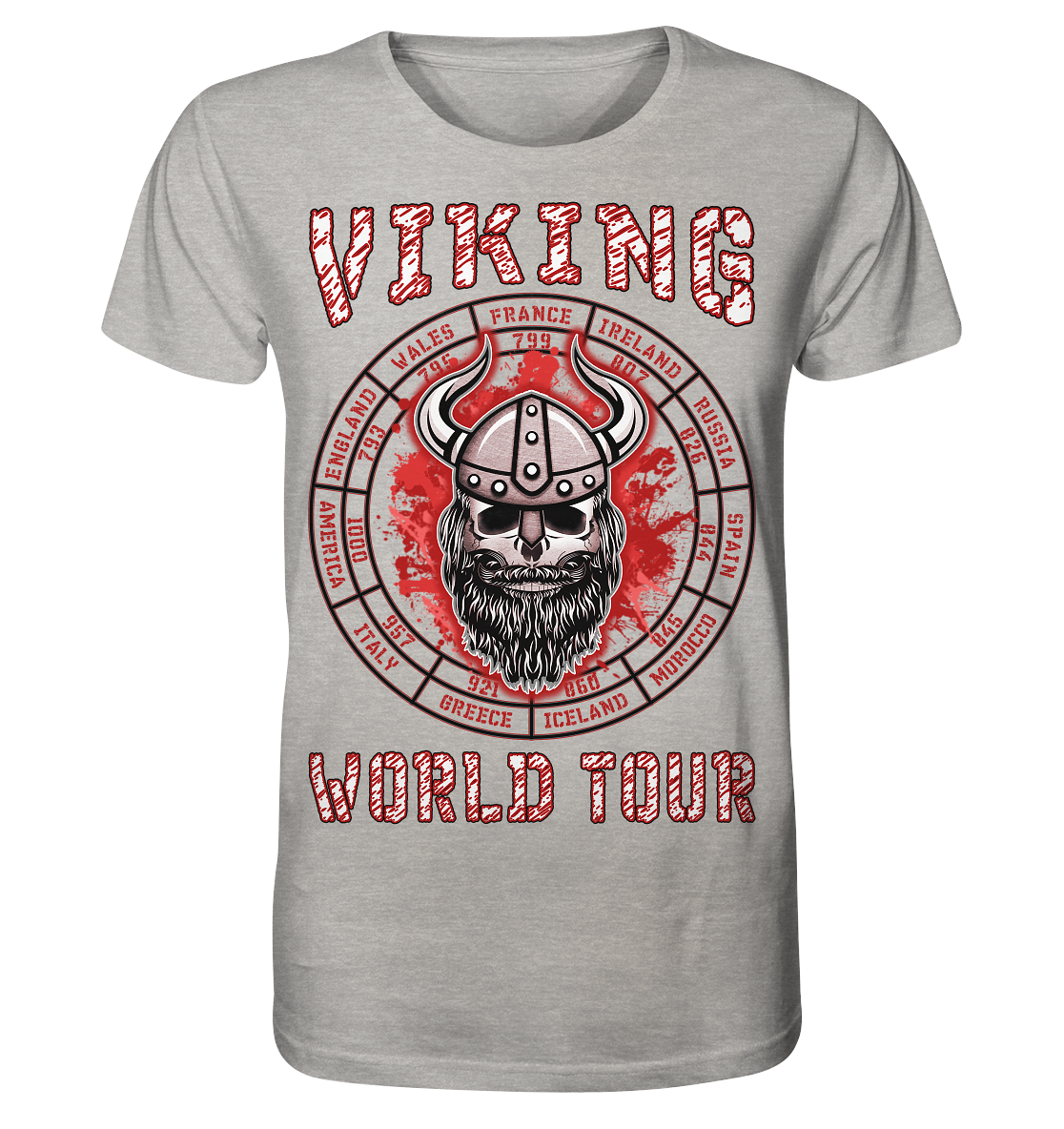 Wikinger-Welttournee - Organic Shirt (meliert)