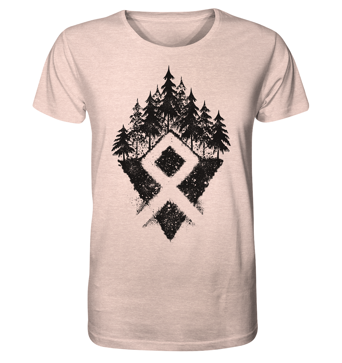 Wikinger Rune - Organic Shirt (meliert)