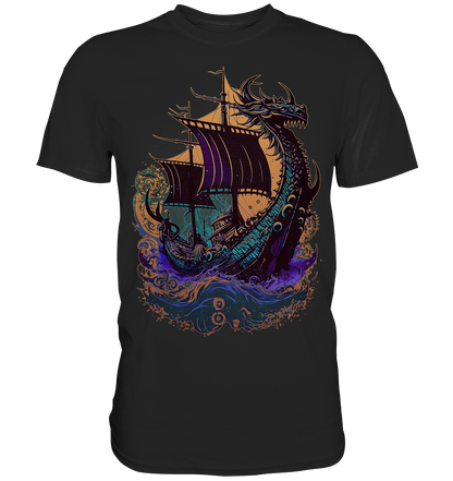 Wikinger Drachenschiff - Premium Shirt