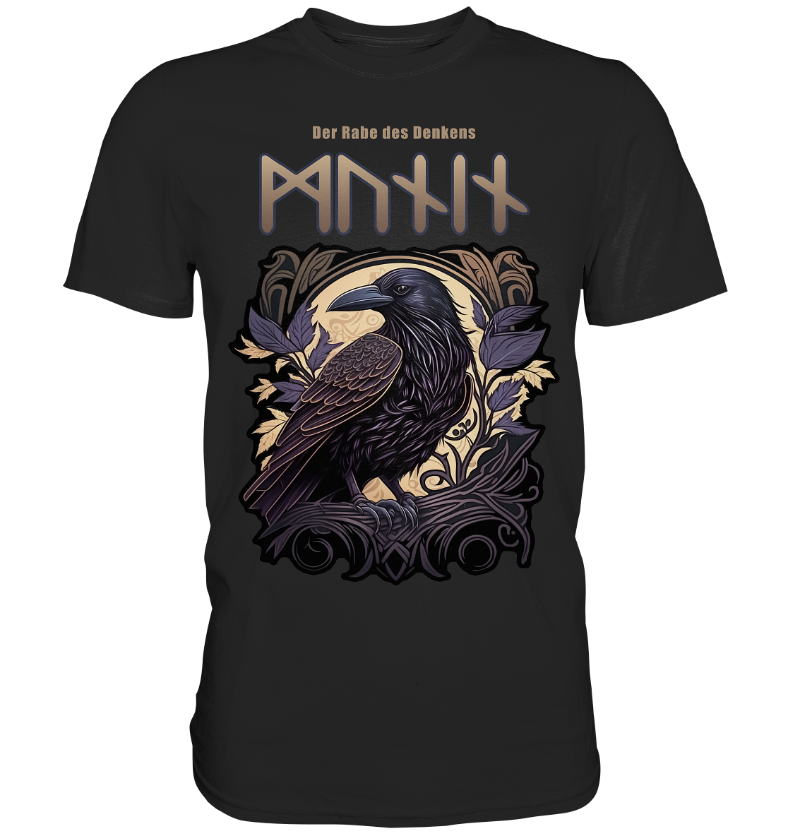 Munin Der Rabe Des Denkes - Premium Shirt