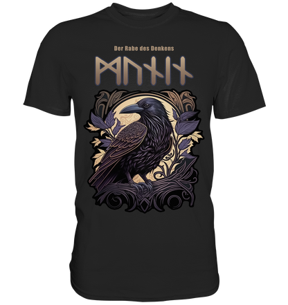 Munin Der Rabe Des Denkes - Premium Shirt