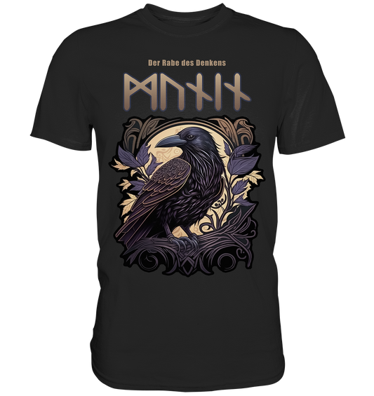 Munin Der Rabe Des Denkes - Premium Shirt