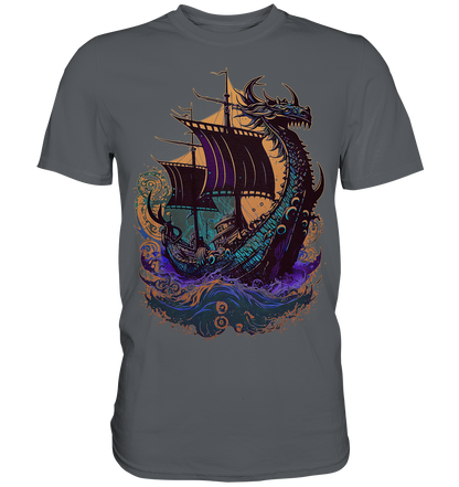 Wikinger Drachenschiff - Premium Shirt