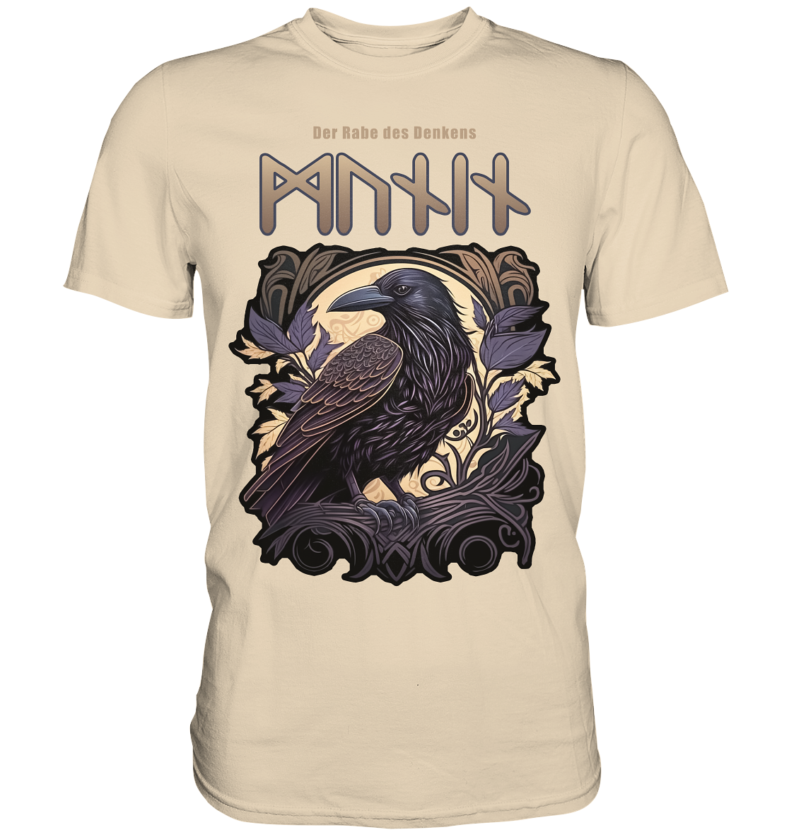 Munin Der Rabe Des Denkes - Premium Shirt