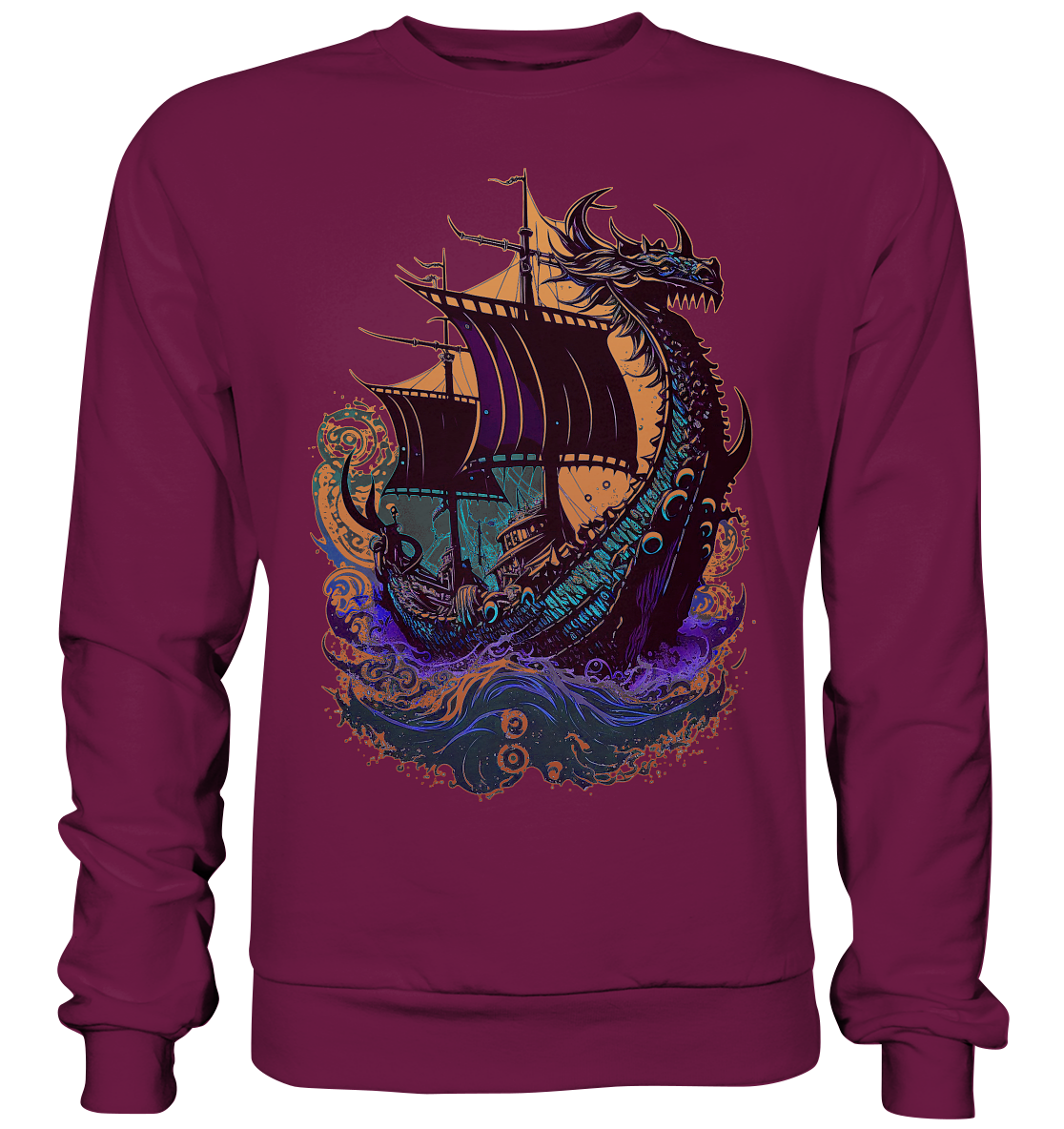 Wikinger Drachenschiff - Premium Sweatshirt