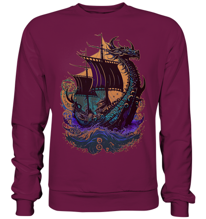 Wikinger Drachenschiff - Premium Sweatshirt