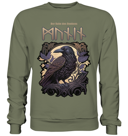 Munin Der Rabe Des Denkes - Premium Sweatshirt