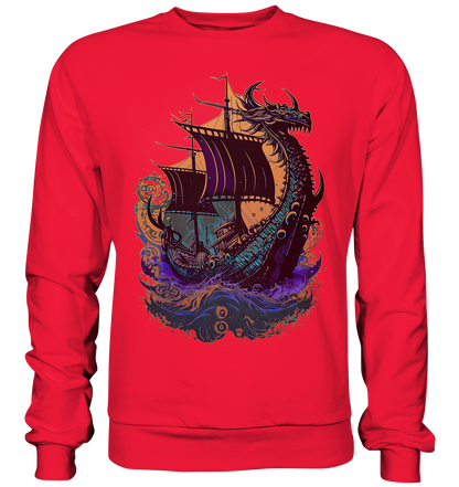 Wikinger Drachenschiff - Premium Sweatshirt