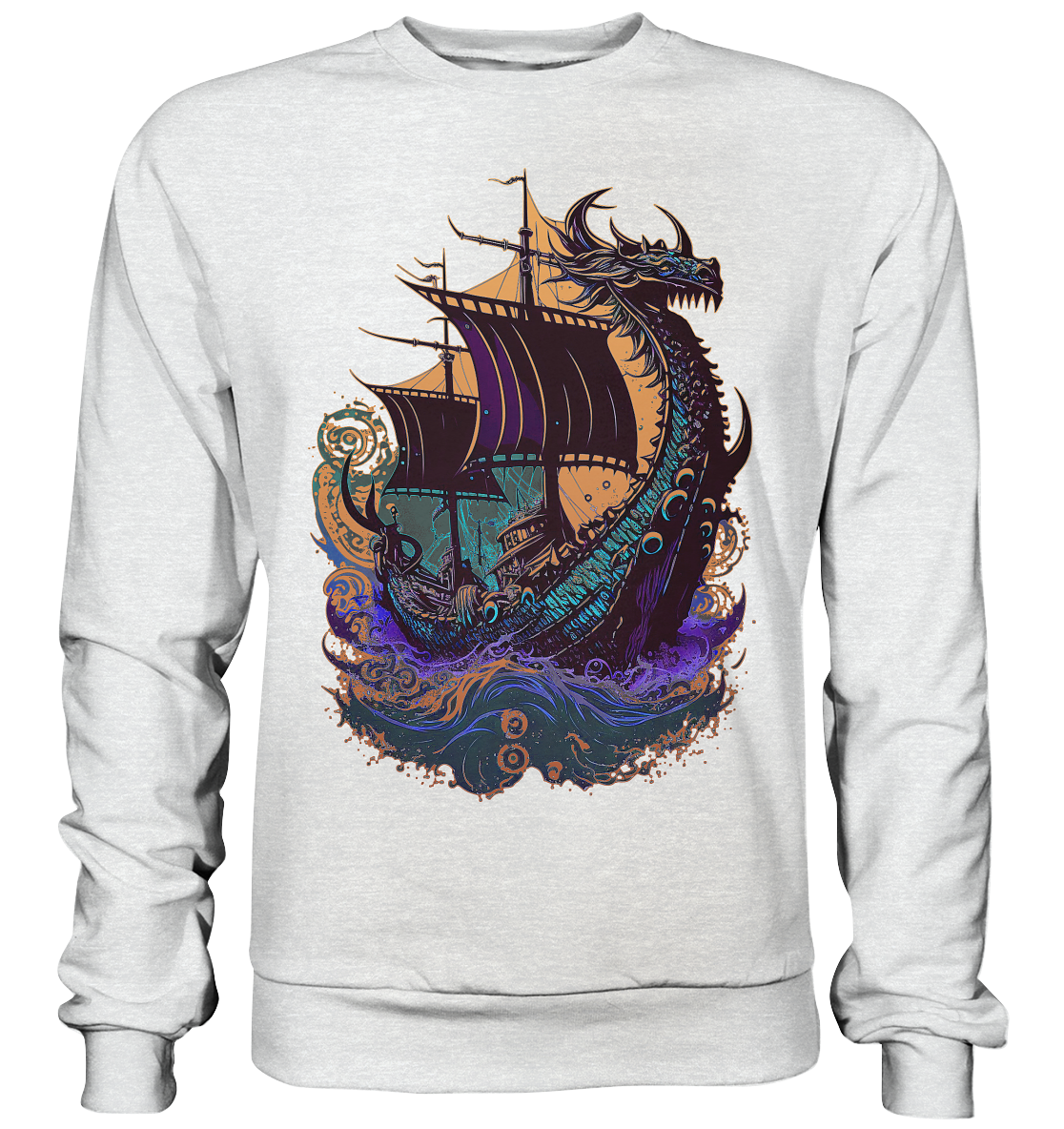 Wikinger Drachenschiff - Premium Sweatshirt